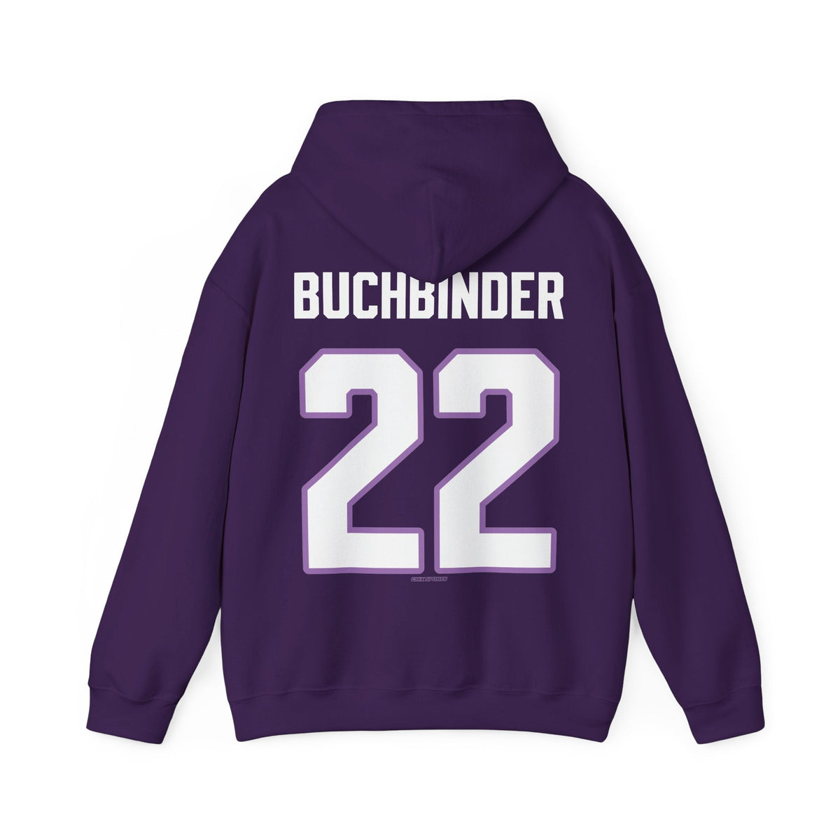 Natalie Buchbinder 22 Frost Unisex Hoodie (no sleeve print) in Purple | Chix Sports