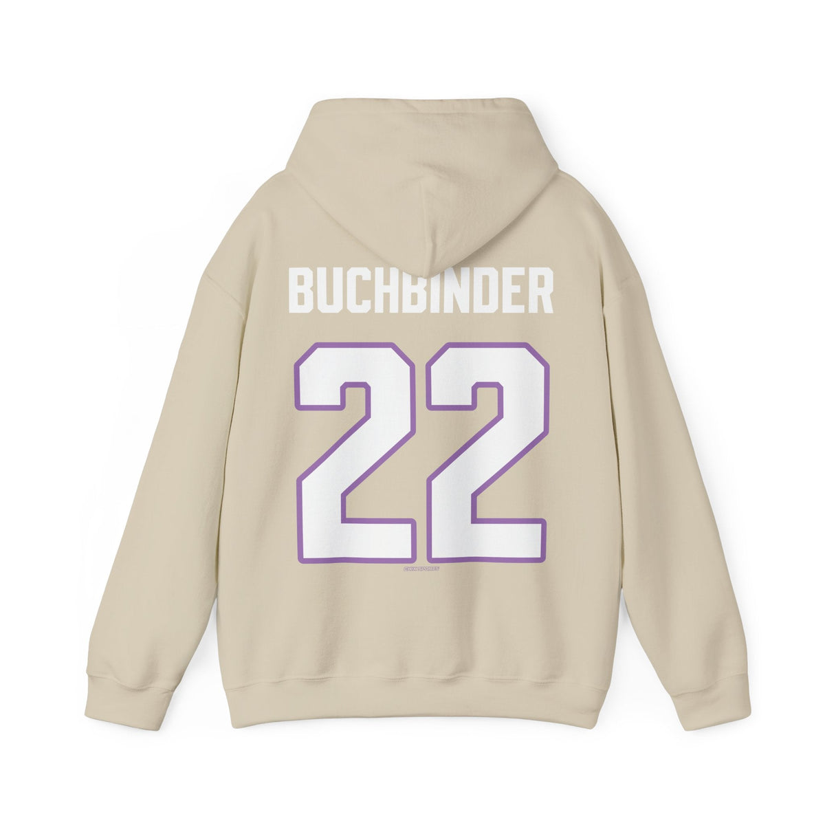 Natalie Buchbinder 22 Frost Unisex Hoodie (no sleeve print) in Sand | Chix Sports