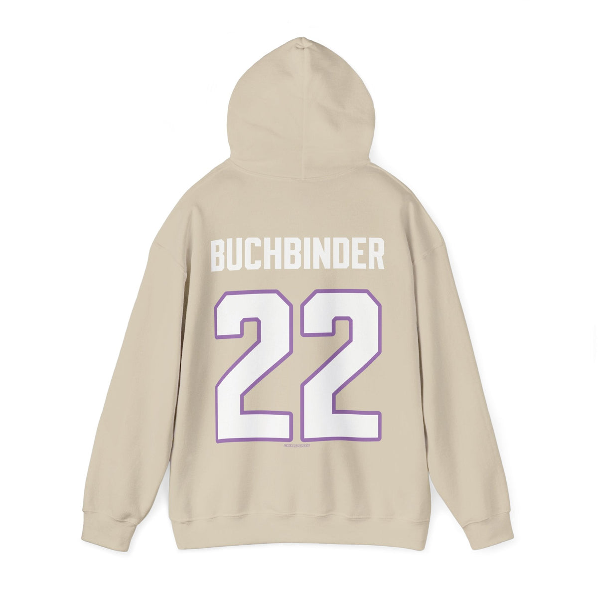 Natalie Buchbinder 22 Frost Unisex Hoodie (no sleeve print) in Sand | Chix Sports