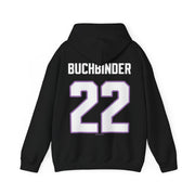Natalie Buchbinder 22 Frost Unisex Hoodie (no sleeve print) in Black | Chix Sports