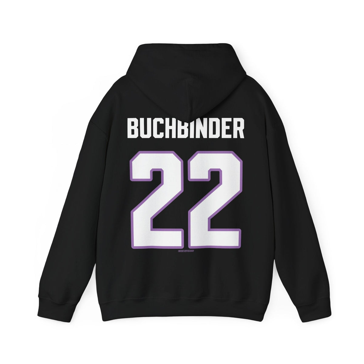 Natalie Buchbinder 22 Frost Unisex Hoodie (no sleeve print) in Black | Chix Sports