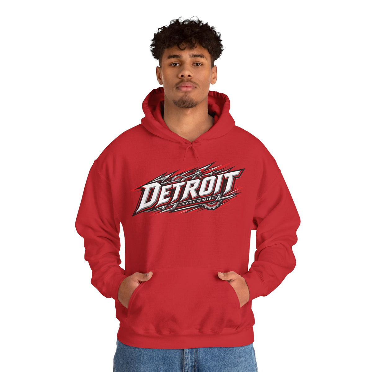 Nina Jobst-Smith Detroit Hockey Club Unisex Moto Hoodie in Red | Chix Sports