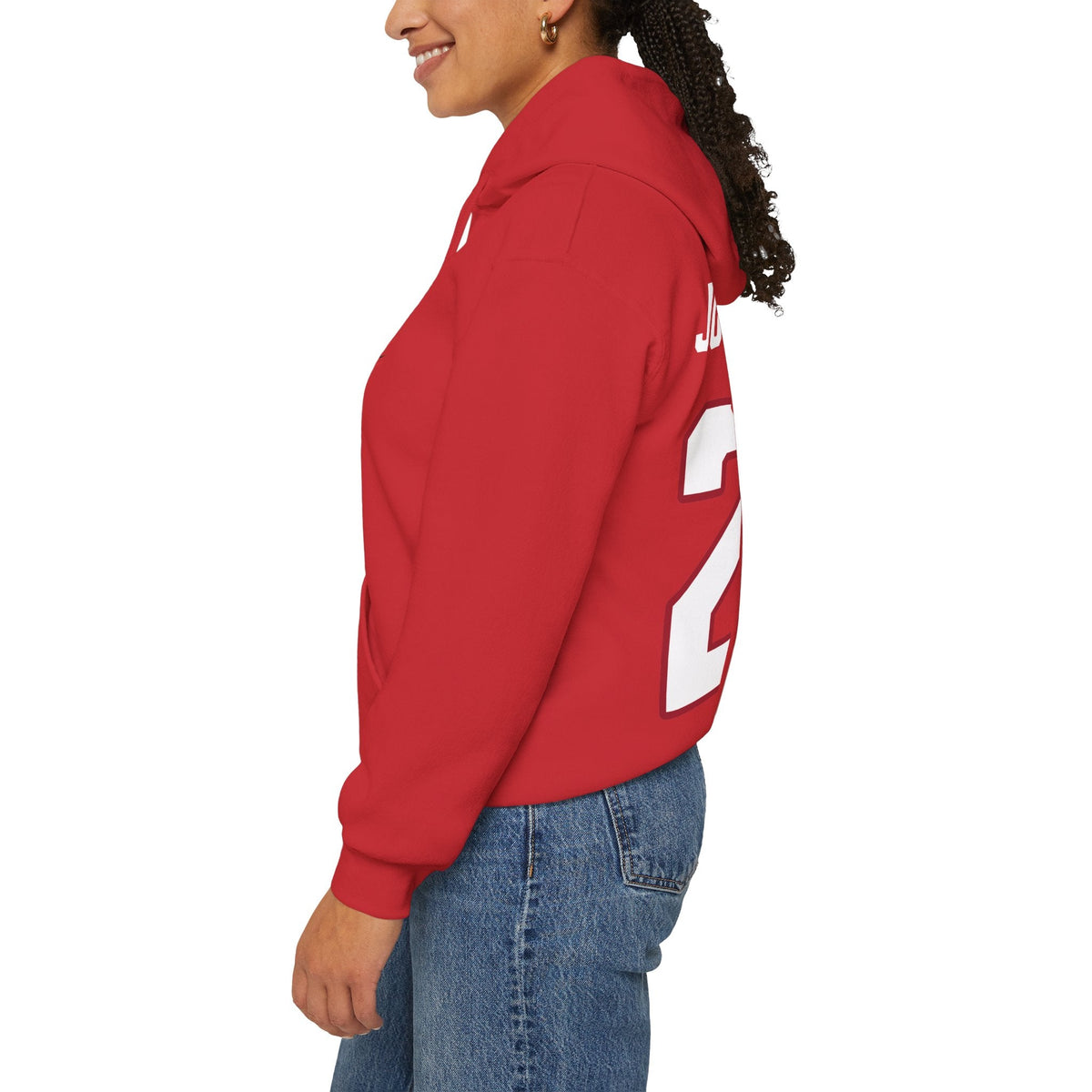 Nina Jobst-Smith Detroit Hockey Club Unisex Moto Hoodie in Red | Chix Sports