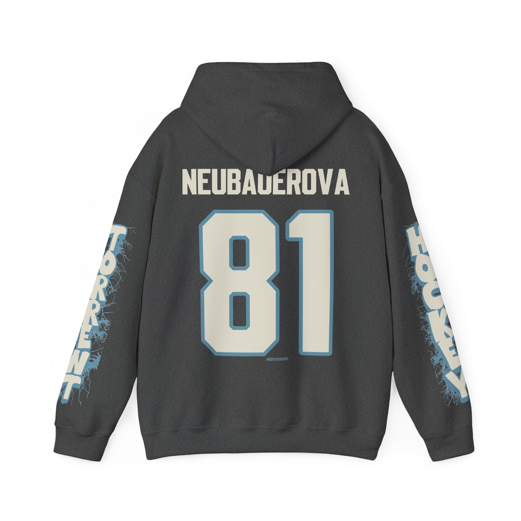 Noemi Neubauerova Torrent Unisex Hoodie in Dark Heather | Chix Sports