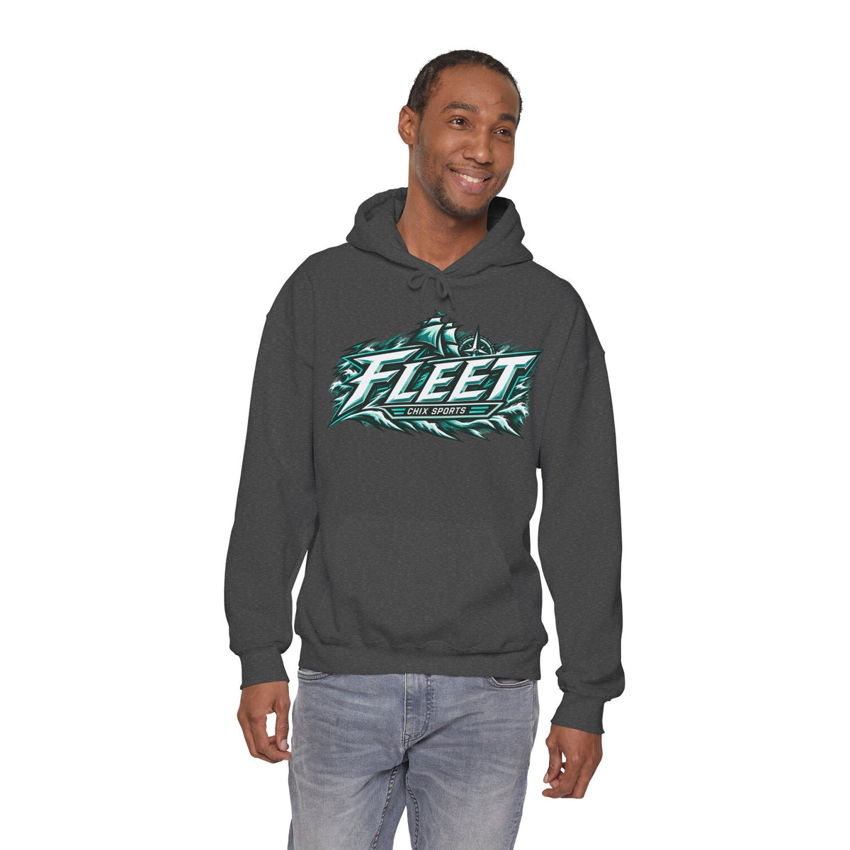 Olivia Mobley Unisex Fleet Hoodie in Dark Heather | Chix Sports