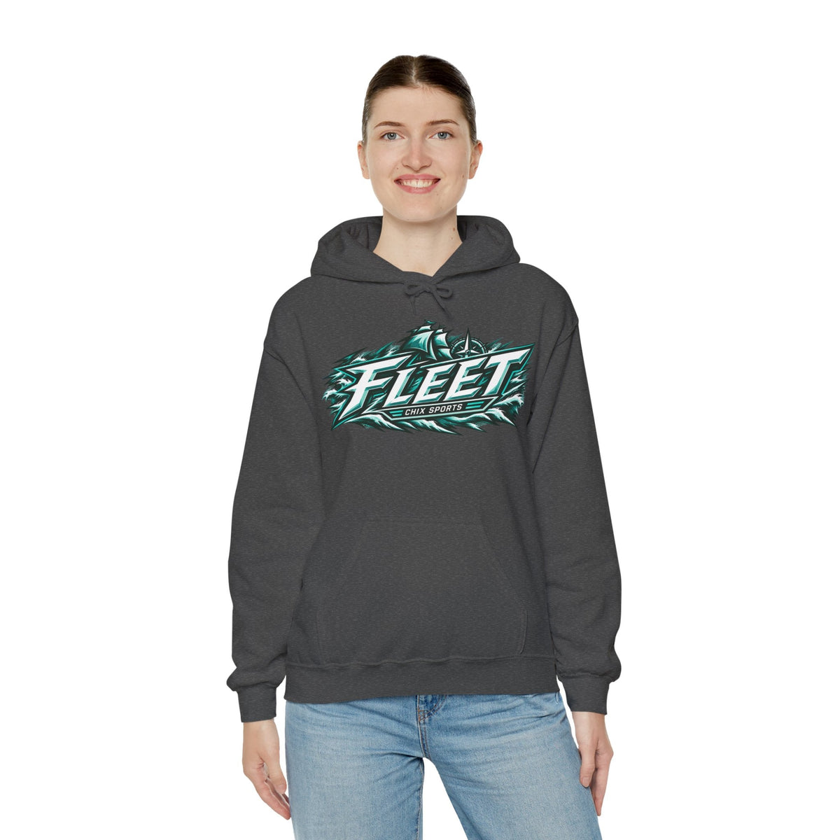 Olivia Mobley Unisex Fleet Hoodie in Dark Heather | Chix Sports