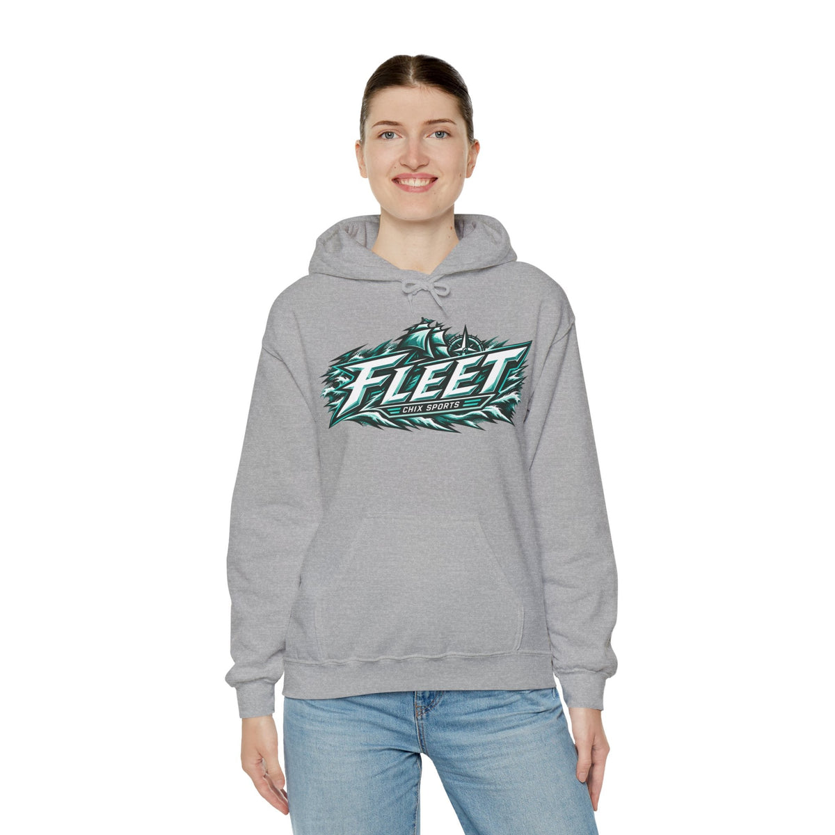 Olivia Mobley Unisex Fleet Hoodie in Dark Heather | Chix Sports