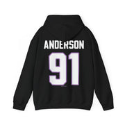 Peyton Anderson Frost Unisex Hoodie (no sleeve print) in Black | Chix Sports