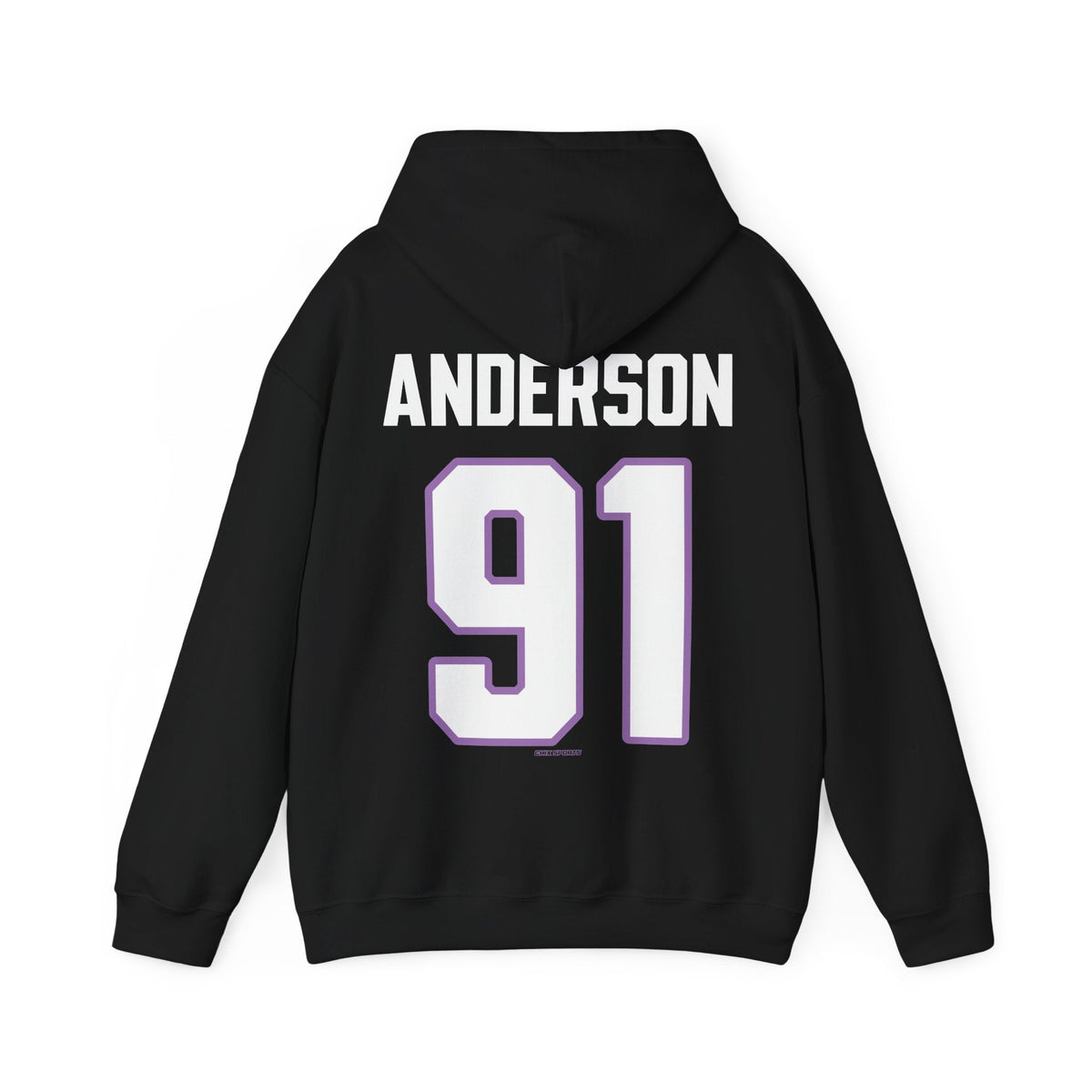 Peyton Anderson Frost Unisex Hoodie (no sleeve print) in Black | Chix Sports