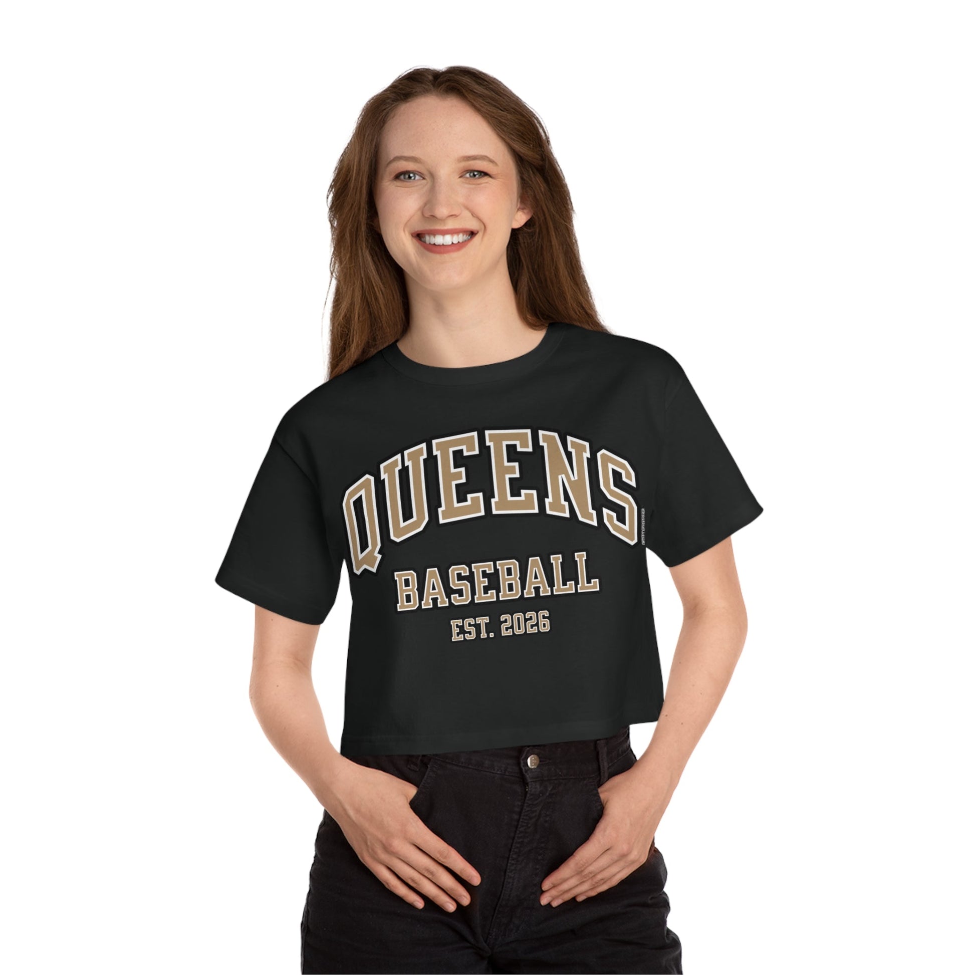 Queens Baseball Crop Top | Chix Sports