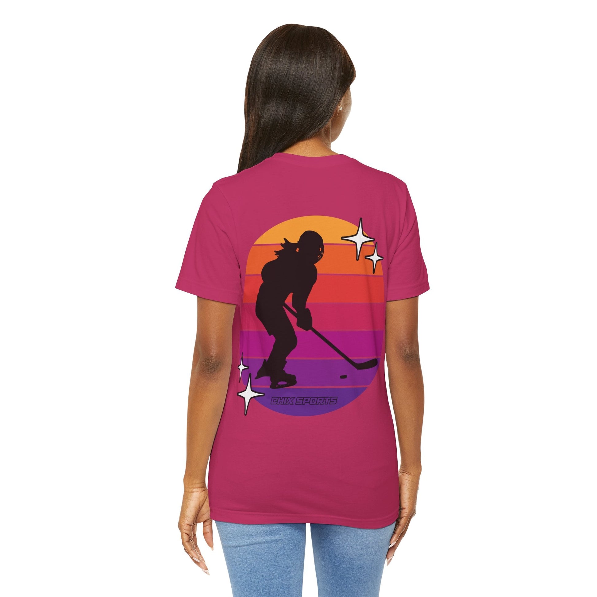 Retro Women's Hockey Unisex Jersey T-shirt | Chix Sports