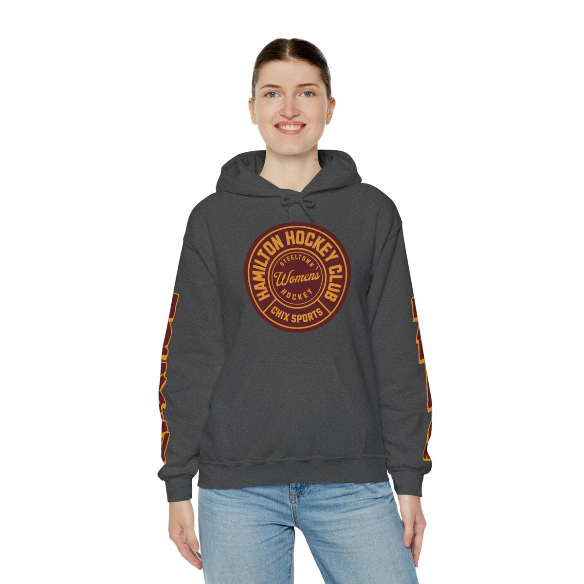 Riley Brengman Hamilton Expansion Unisex Hoodie in Maroon | Chix Sports