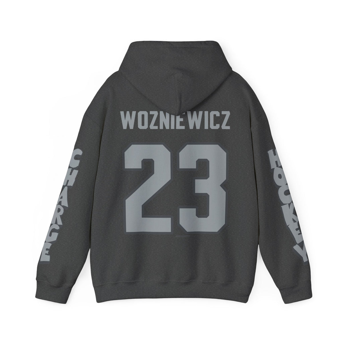 Sarah Wozniewicz Charge Unisex Hoodie in Dark Heather | Chix Sports