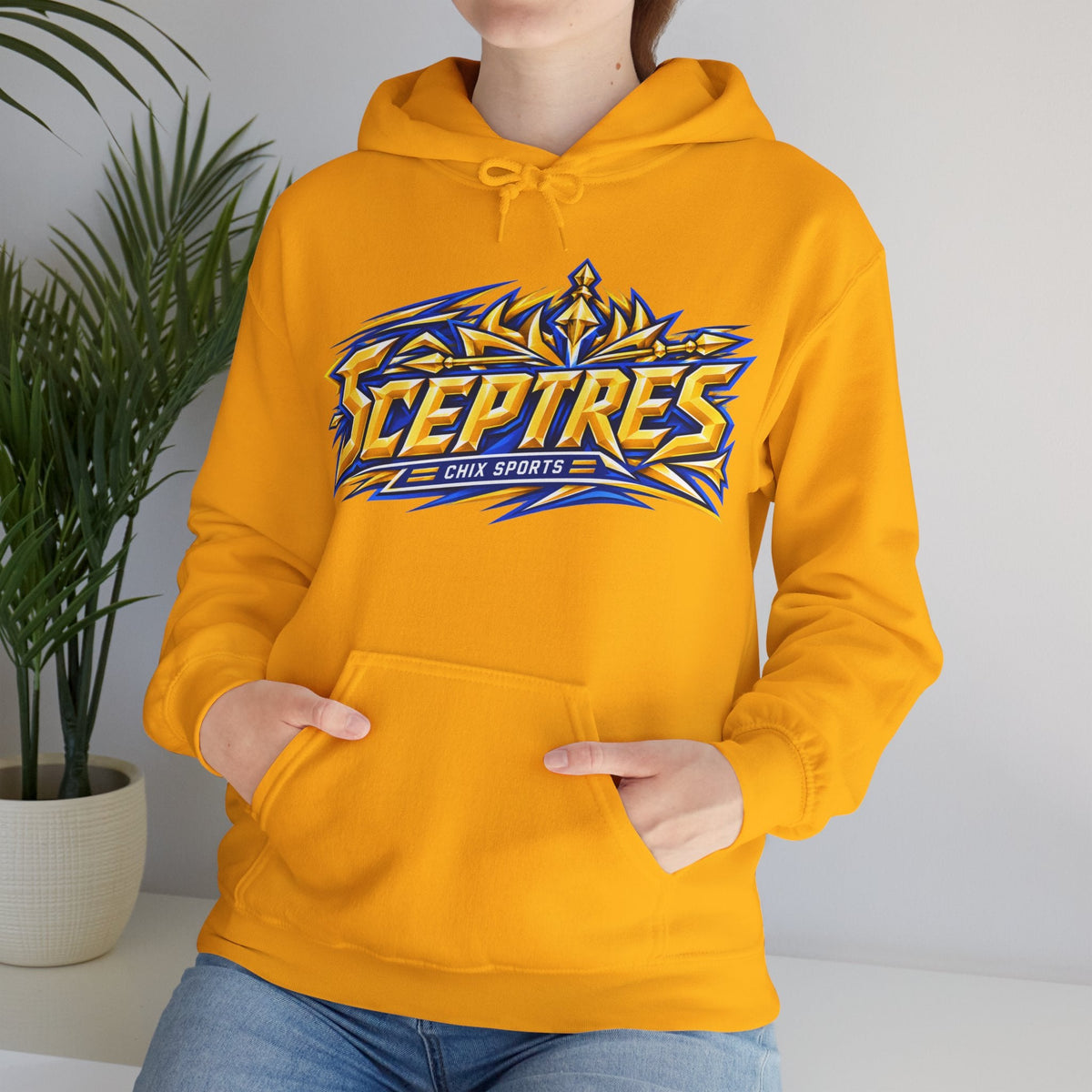 Sceptres Women's Hockey Unisex Royalty Hoodie in Gold | Chix Sports