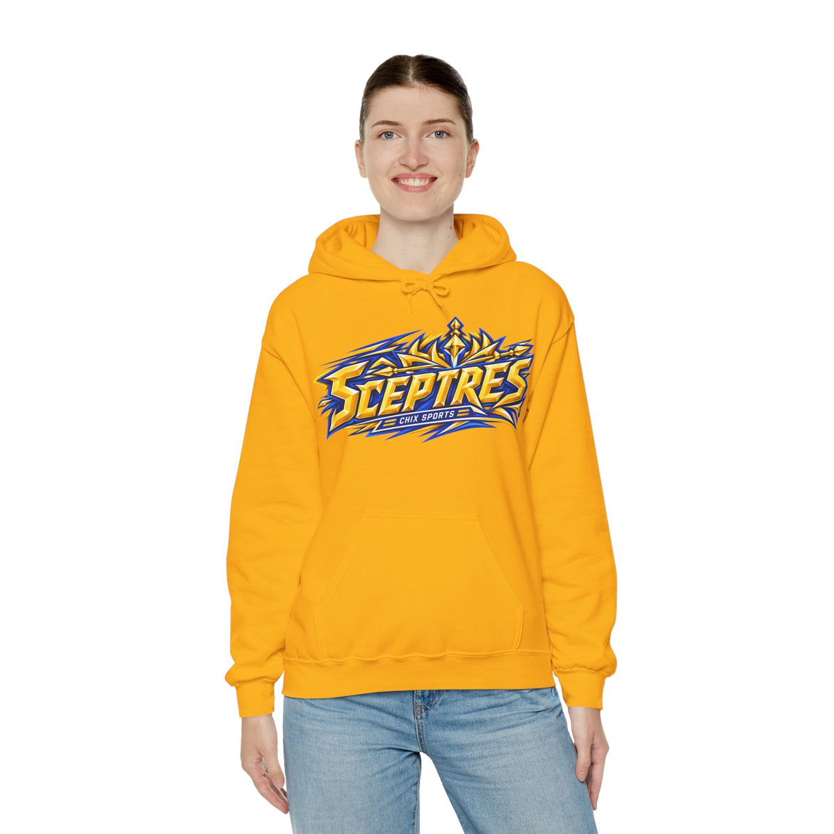 Sceptres Women's Hockey Unisex Royalty Hoodie in Gold | Chix Sports