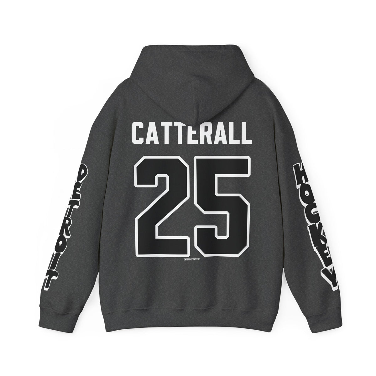 Sena Catterall Detroit Hockey Club Unisex Hoodie in Dark Heather | Chix Sports