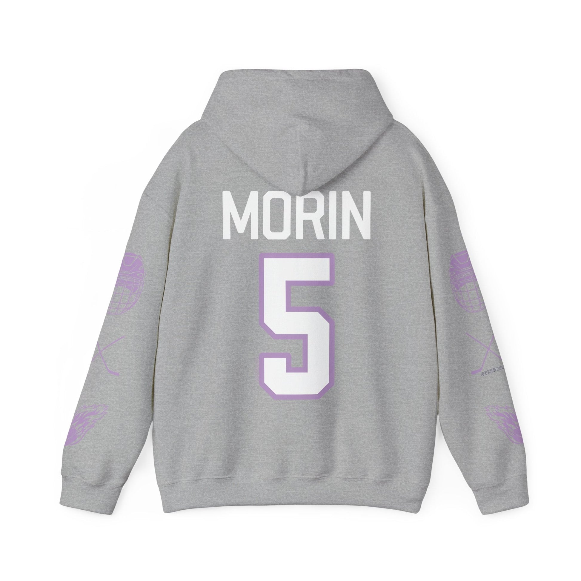 Sidney Morin 5 Frost Hockey Heavy Hoodie | Chix Sports