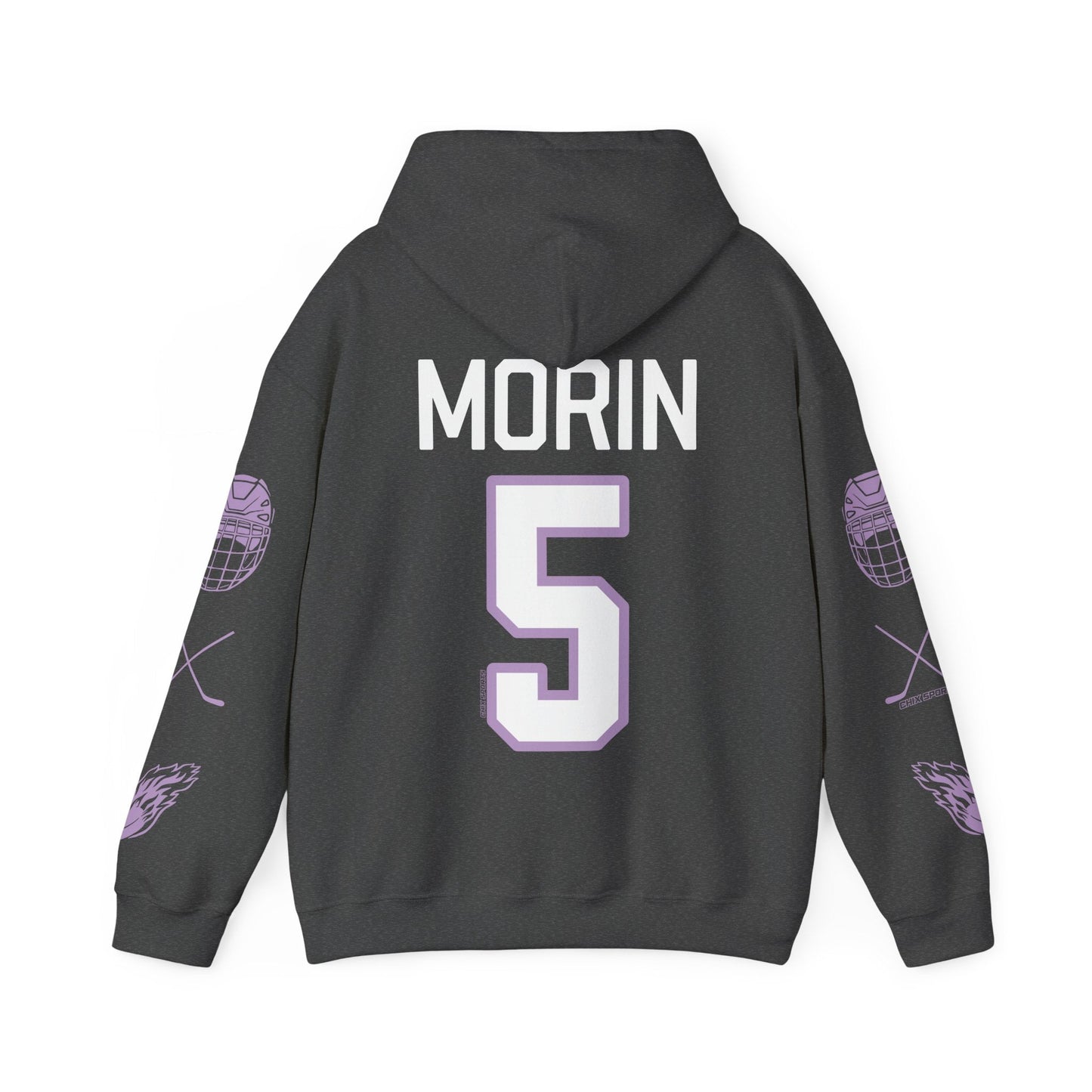 Sidney Morin 5 Frost Hockey Heavy Hoodie | Chix Sports