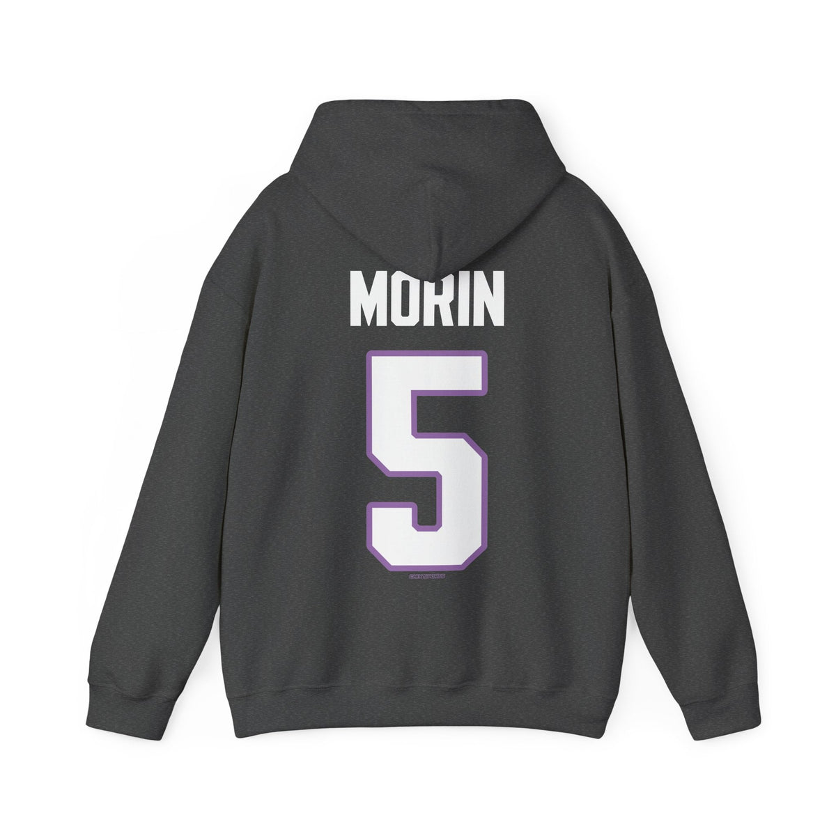 Sidney Morin 5 Frost Unisex Hoodie (no sleeve print) in Dark Heather | Chix Sports