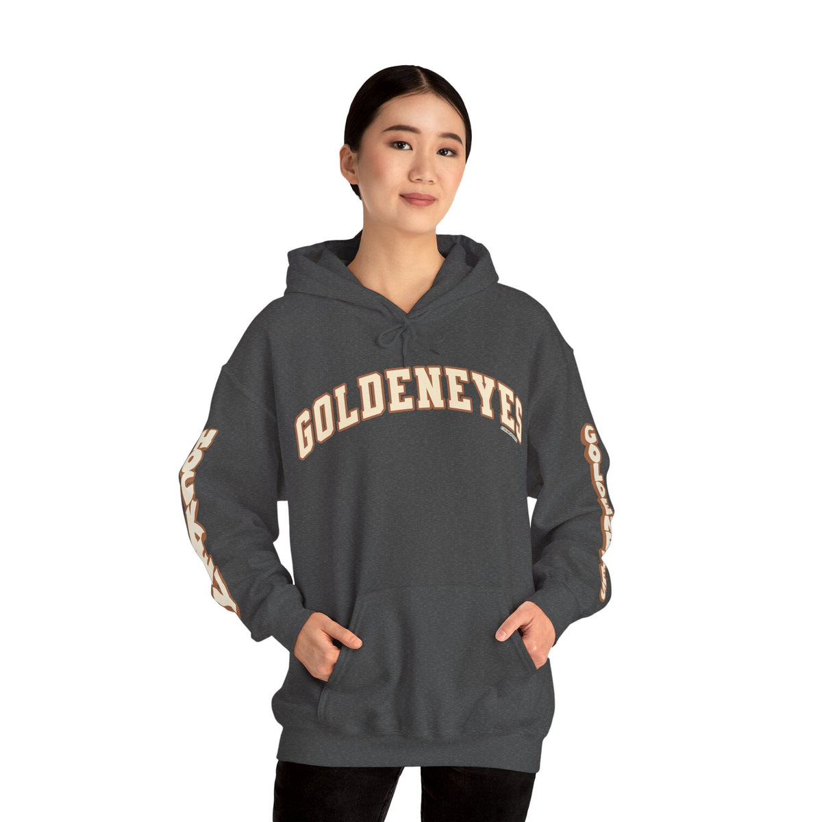 Sophie Jaques Goldeneyes Unisex Hoodie in Dark Heather | Chix Sports