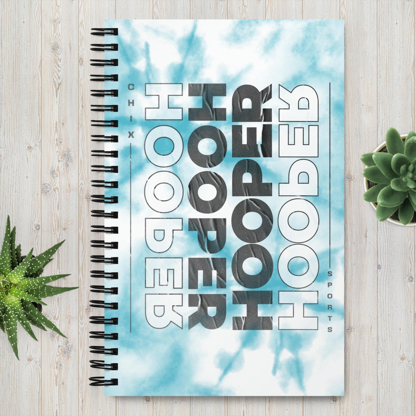 Hooper Sky Blue Spiral notebook