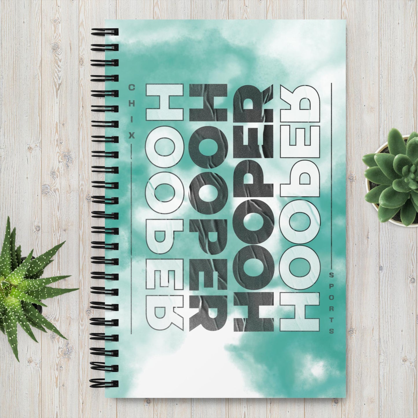 Hooper Teal Spiral notebook