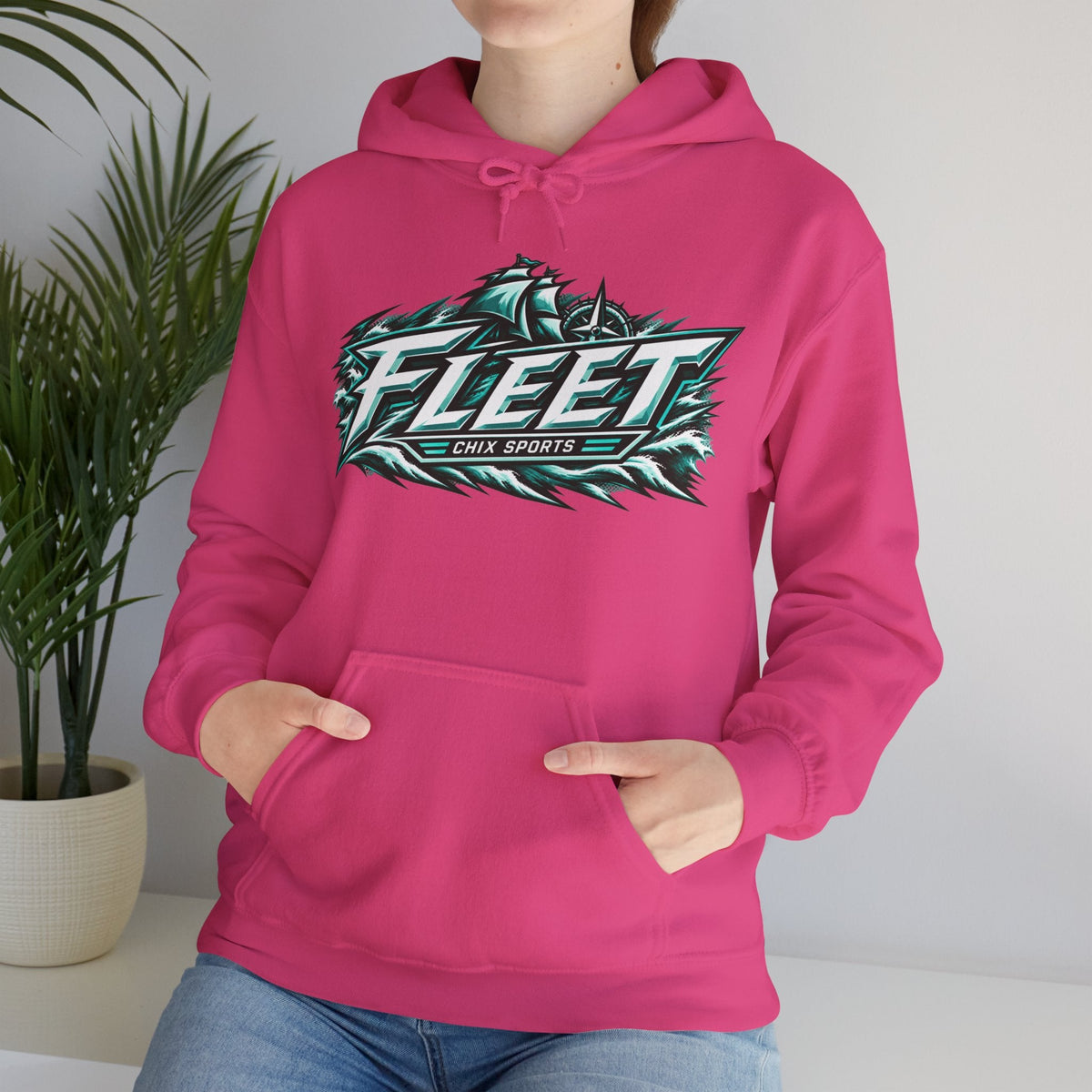 Susanna Tapani Unisex Fleet Hoodie in Heliconia | Chix Sports
