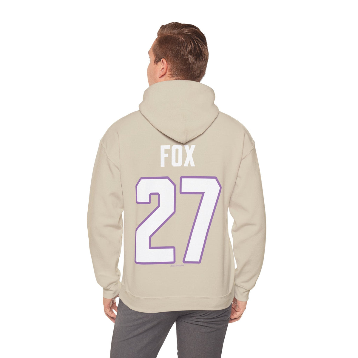 Taylor Heise 27 Frost Unisex Hoodie (no sleeve print) in Sand | Chix Sports