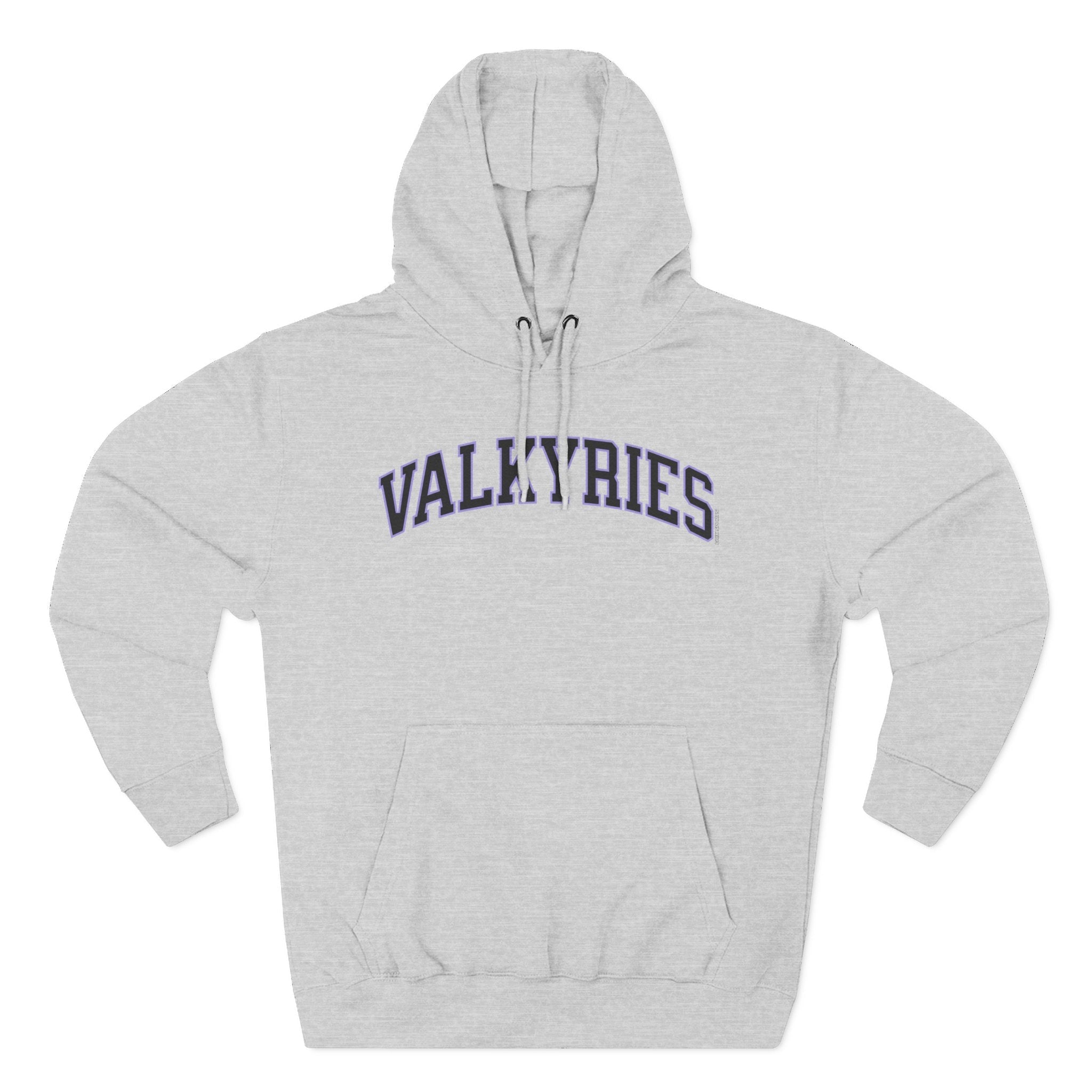 Valkyries Premium Unisex Hoodie in Heather Grey | Chix Sports