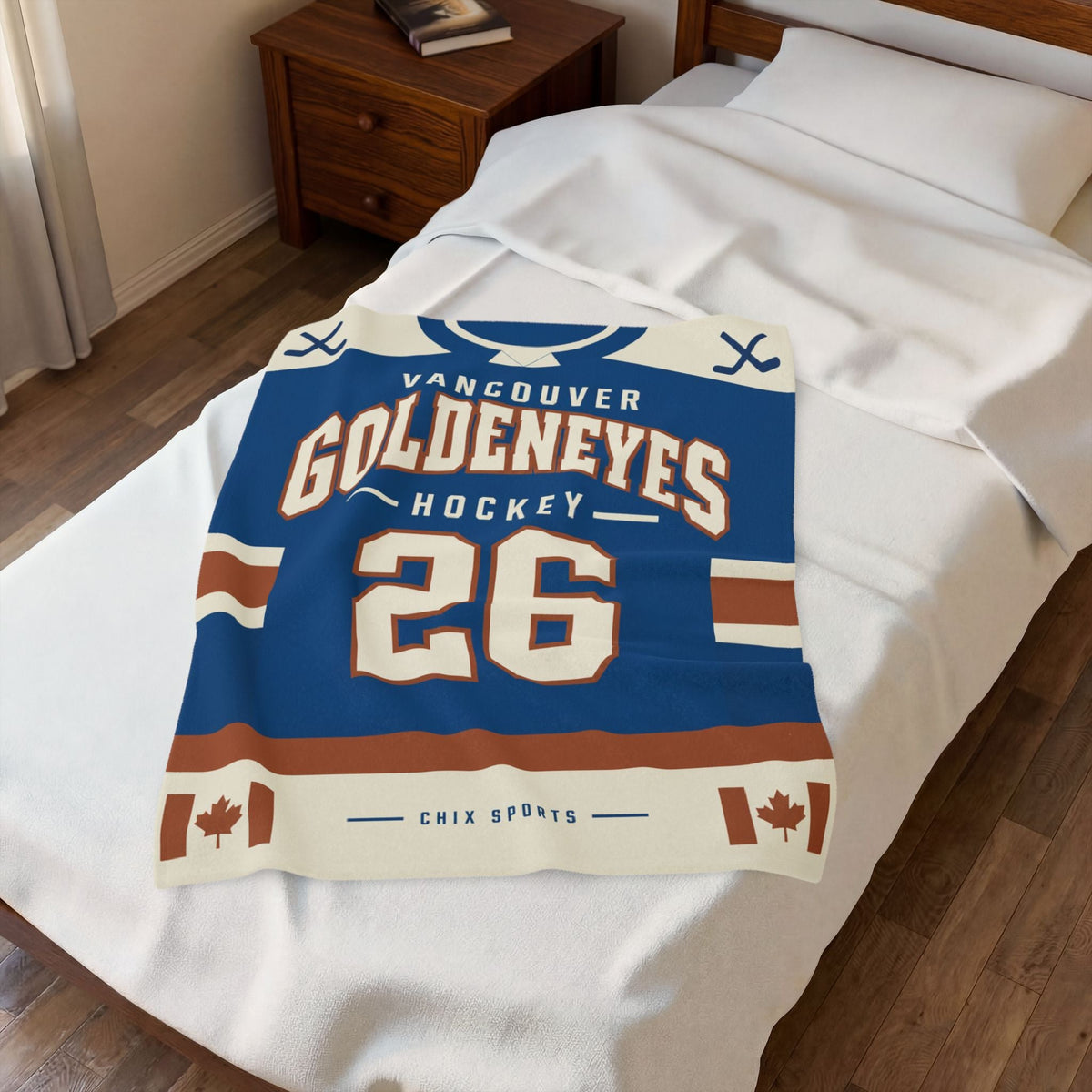 Vancouver Goldeneyes Plush Blanket in 30" × 40" | Chix Sports