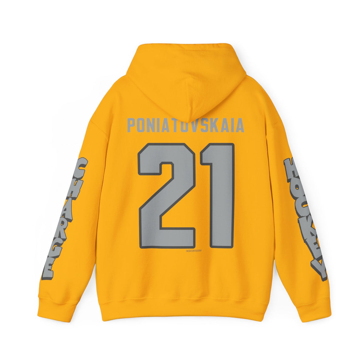 Vita Poniatovskaia Charge Unisex Power Hoodie in Gold | Chix Sports